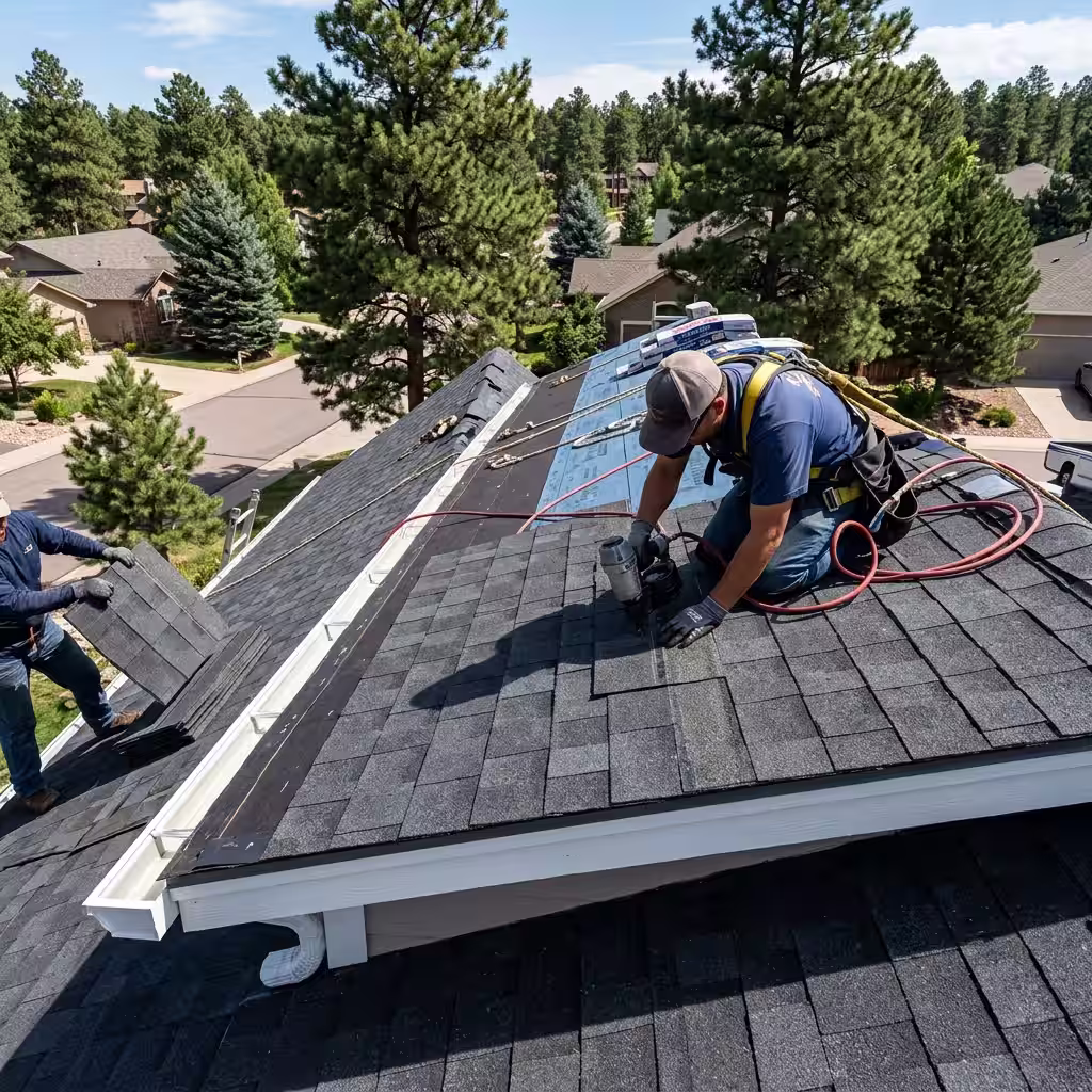 Denver, CO roofing and exterior project by Black Knight Roofing